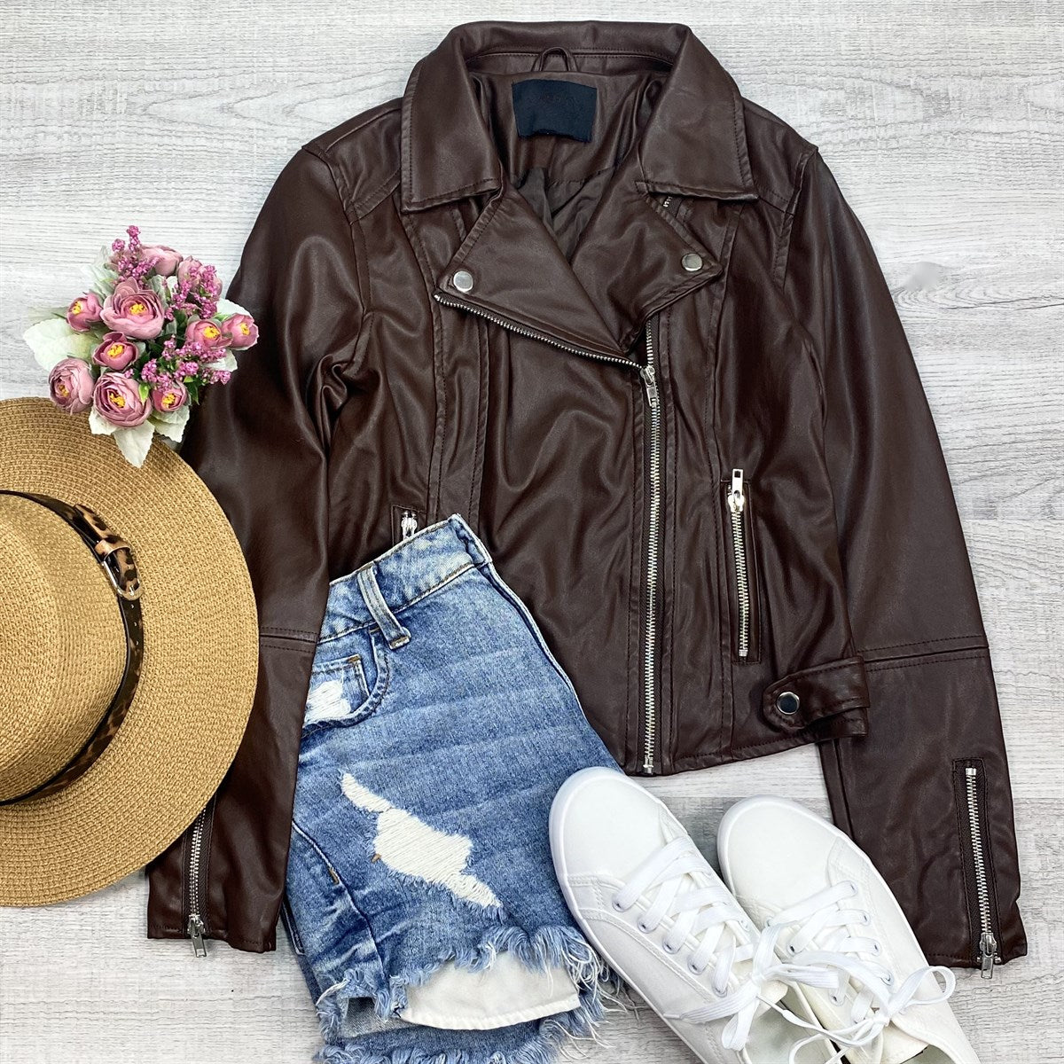 Moto Faux Leather Jacket
