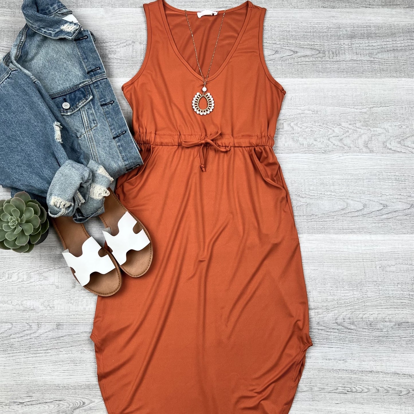 Brooke Side Pockets Sleeveless Dress | Mango