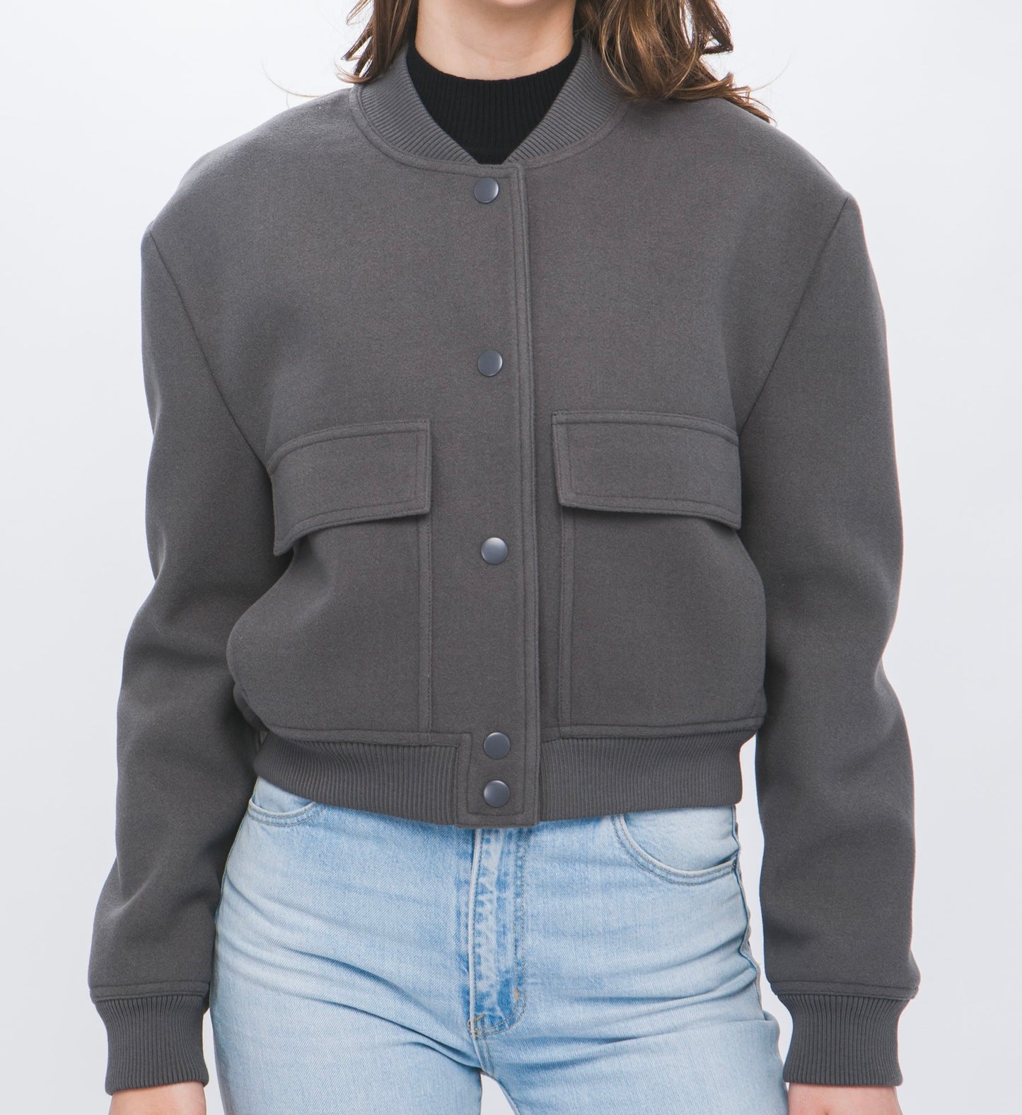 Laura Cropped Utility Jacket for Women with Front Pockets