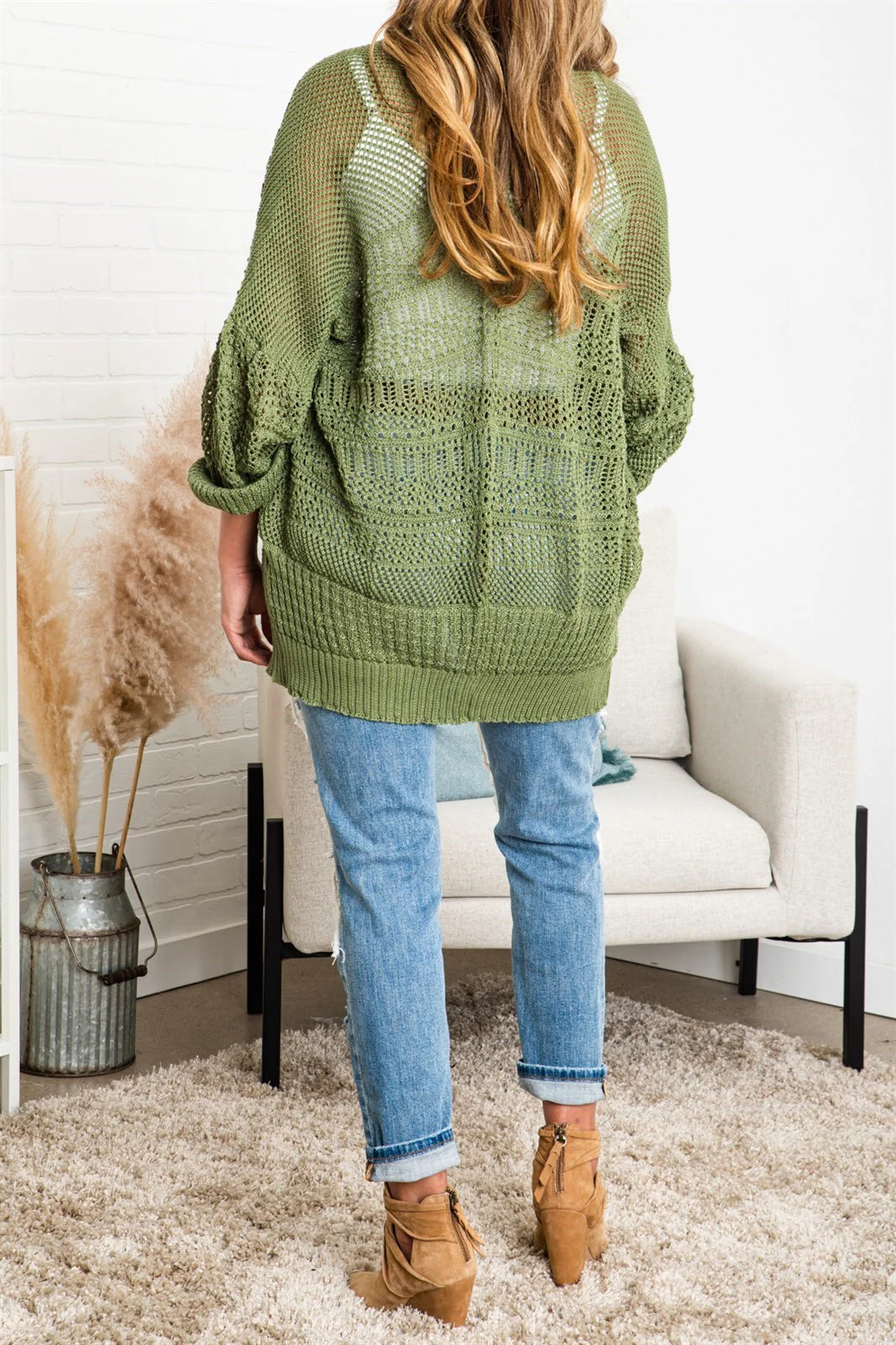 Crochet Netted Cardigan