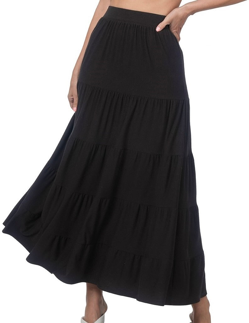 Elise Tiered Maxi Skirt