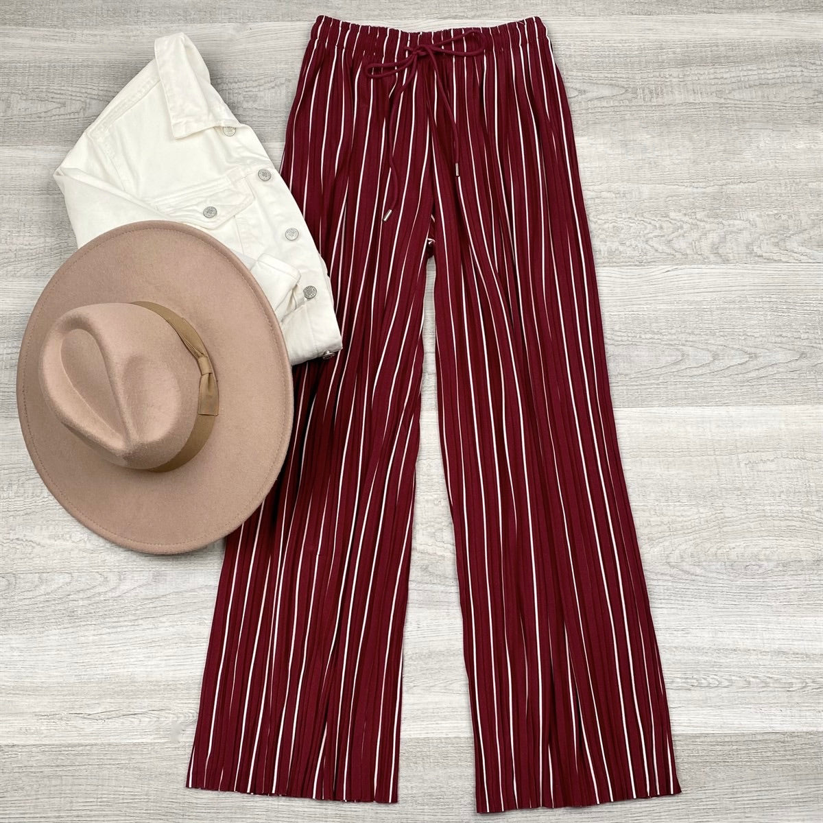 Elaine Palazzo Striped Pants