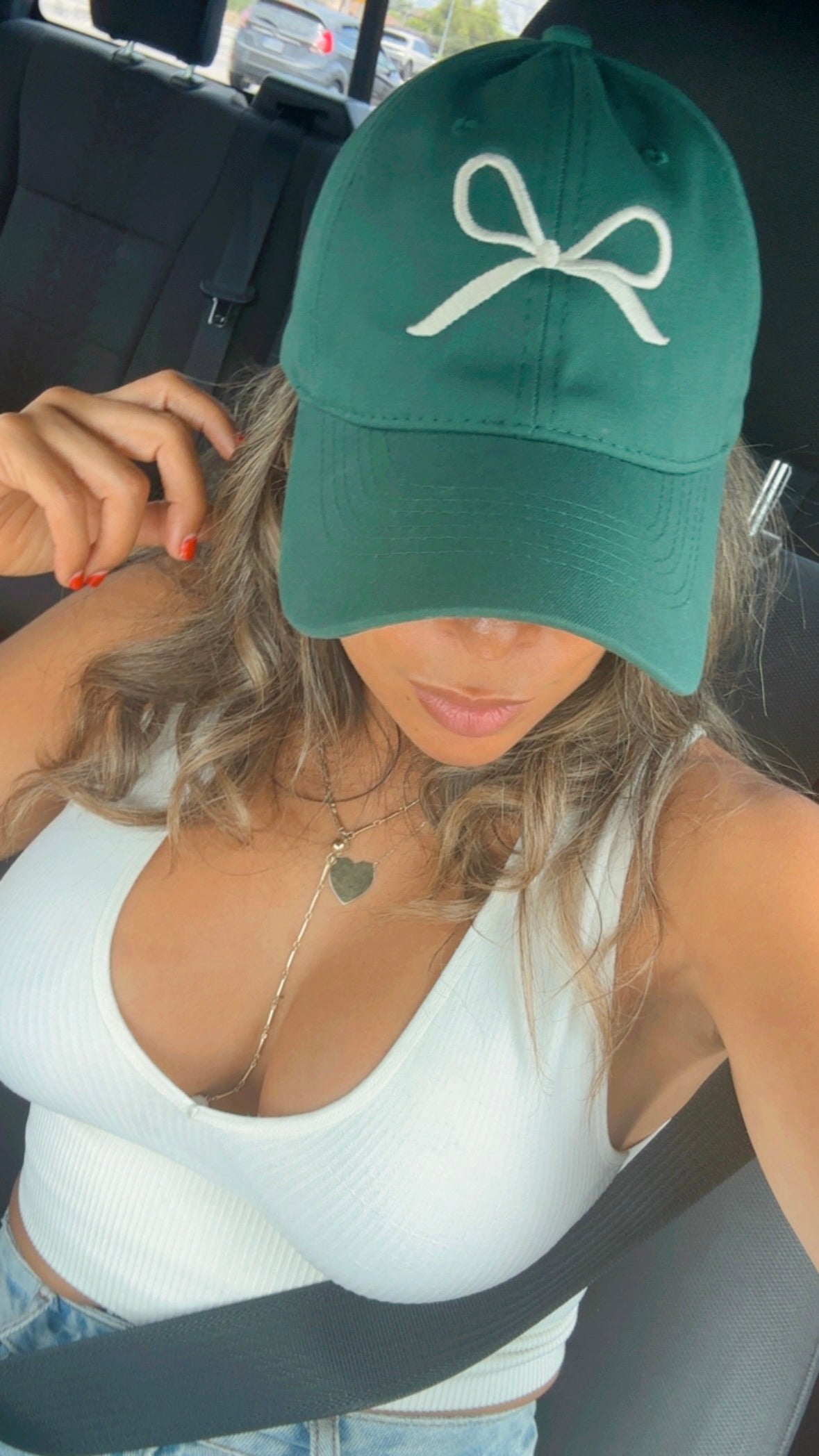 Bow Embroidered Ball Cap