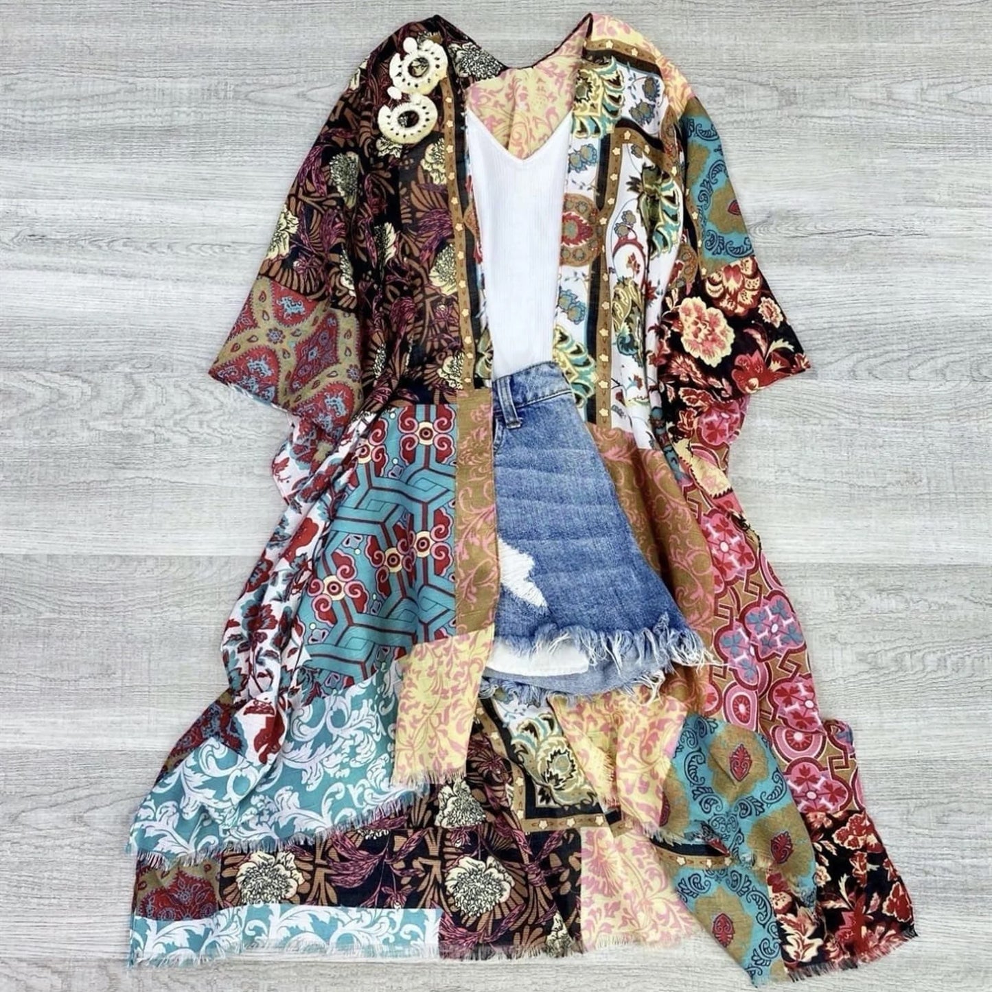 Boho Print Lightweight Kimono