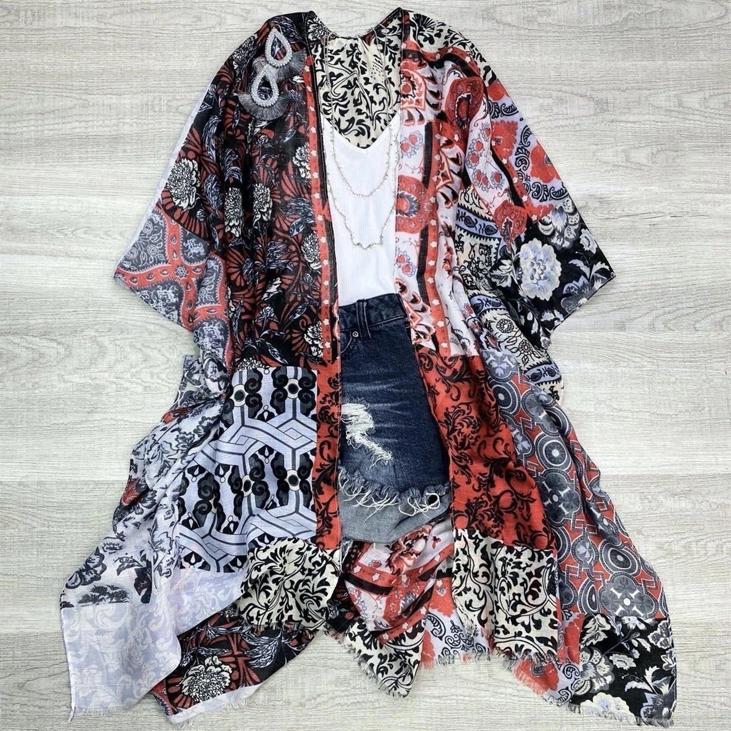 Boho Print Lightweight Kimono