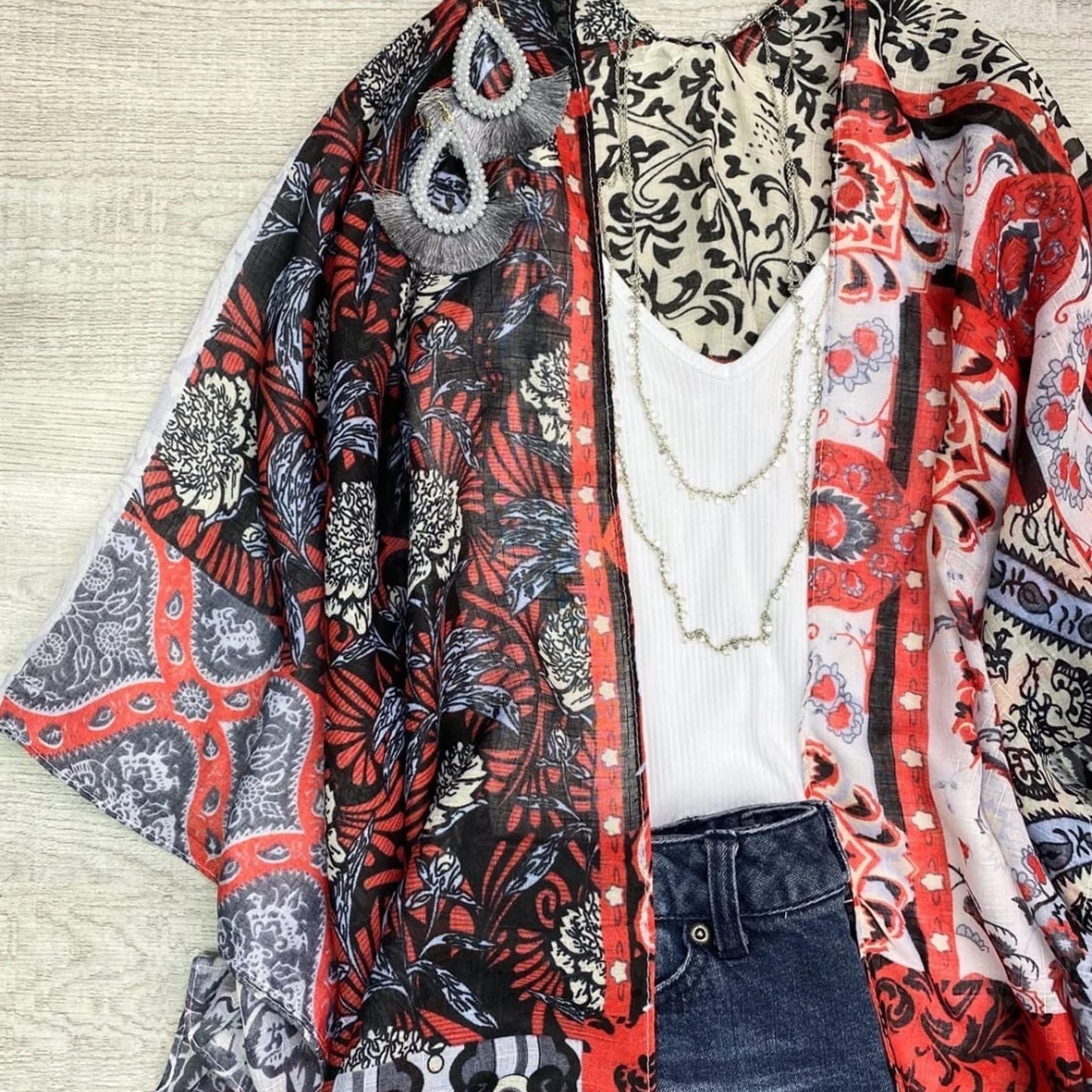 Boho Print Lightweight Kimono