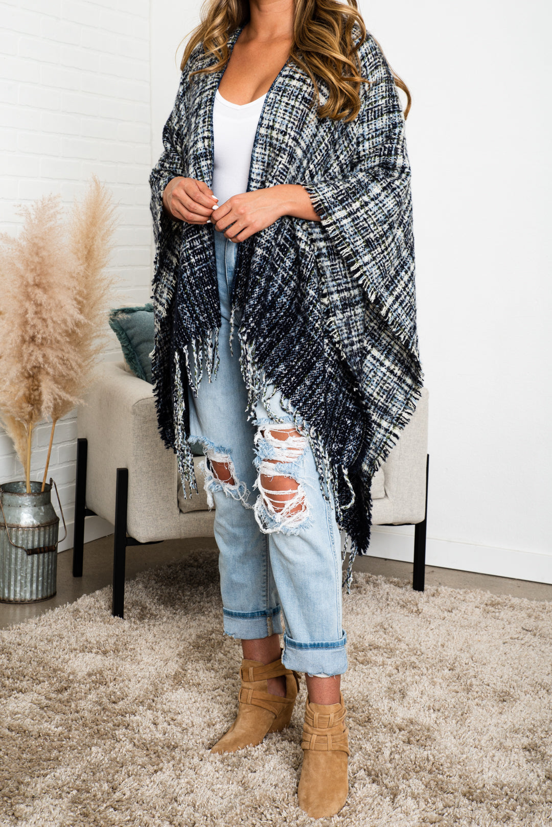 Alina Comfy Ruana Boho Ruana