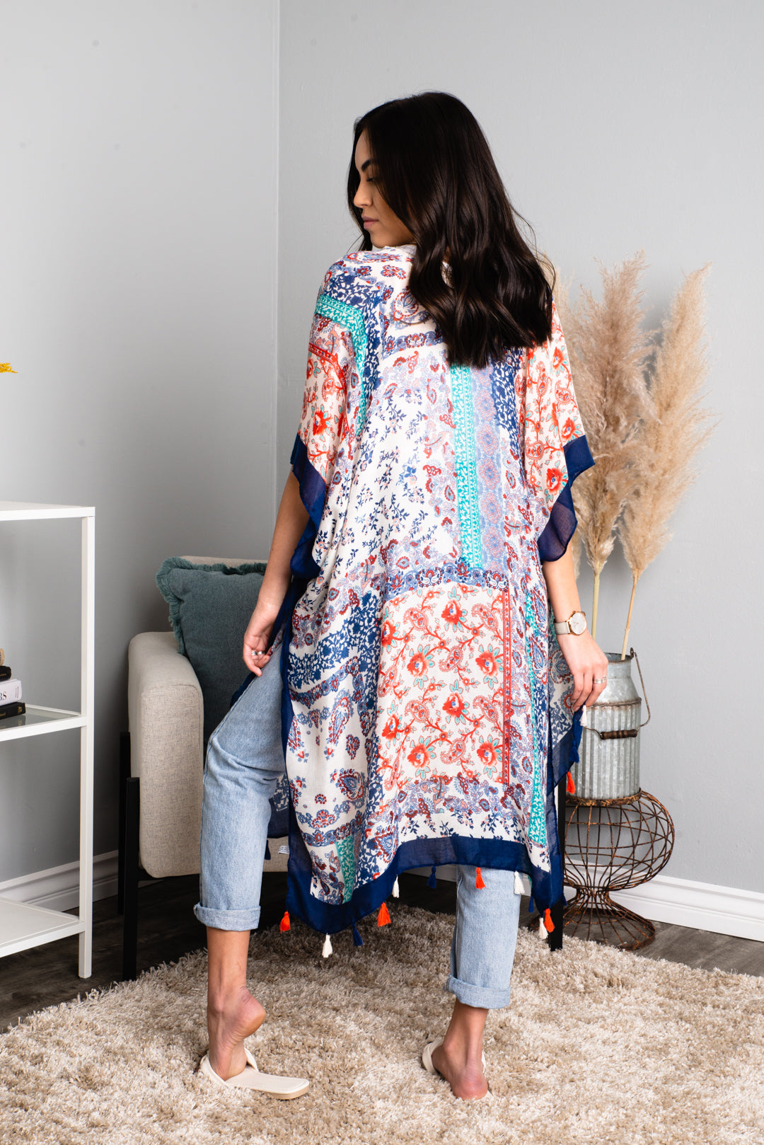 Alina Paisley Floral Patchwork Kimono