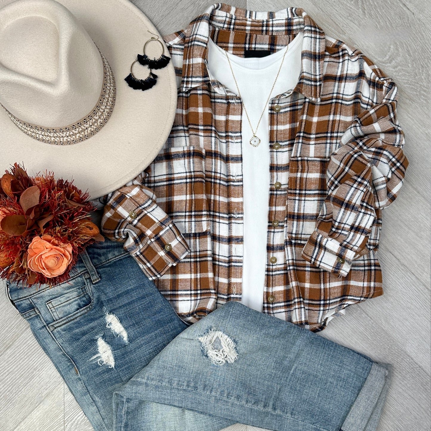 Luna Crop Top Flannel
