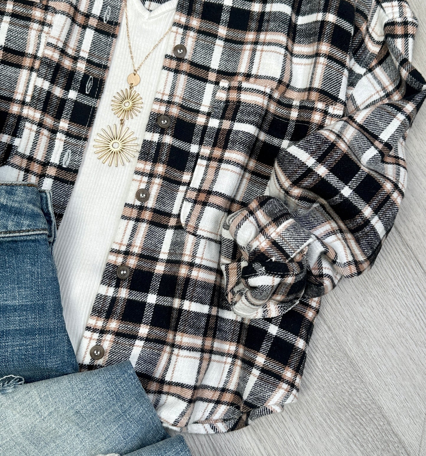 Luna Crop Top Flannel