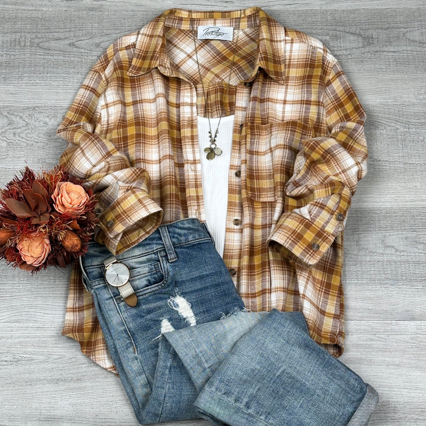 Women’s Kaylani Comfy Flannel – Lightweight, Warm Plaid Shirt for Autumn