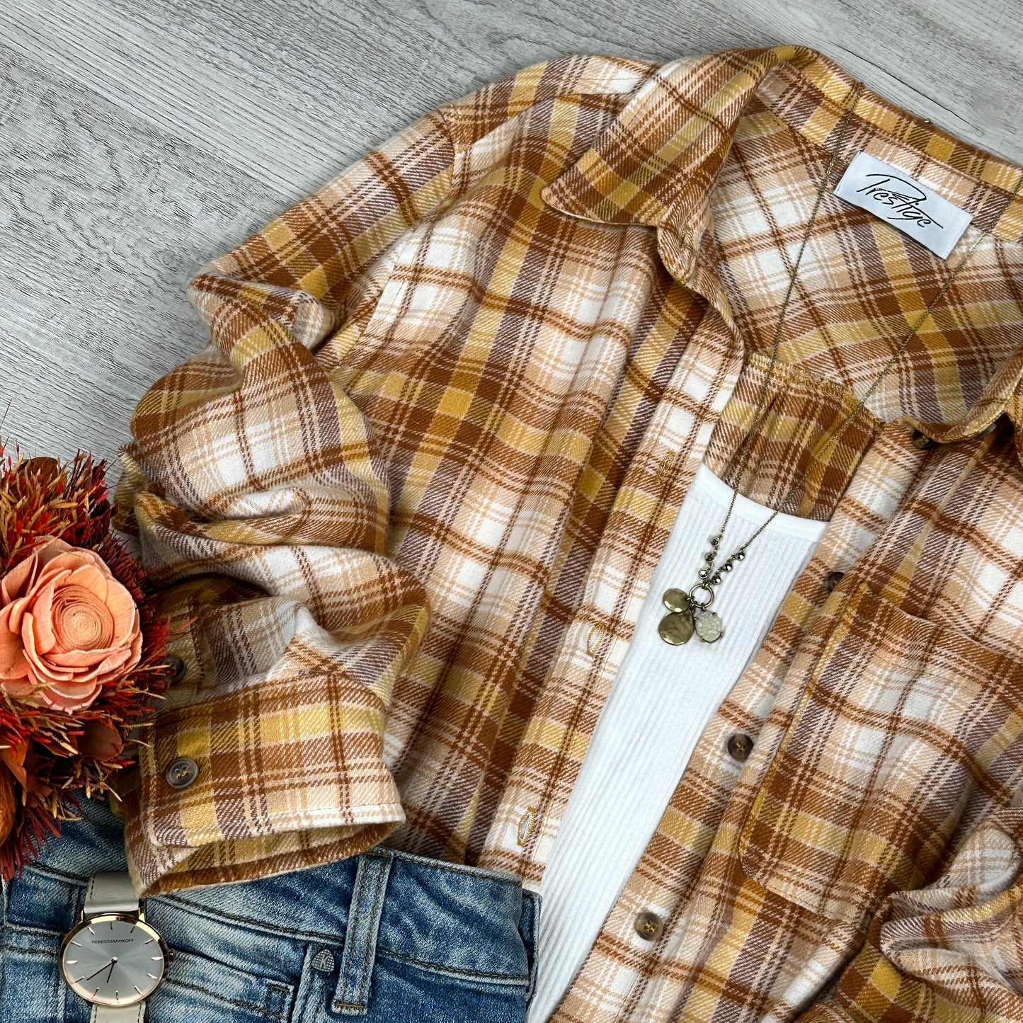 Women’s Kaylani Comfy Flannel – Lightweight, Warm Plaid Shirt for Autumn