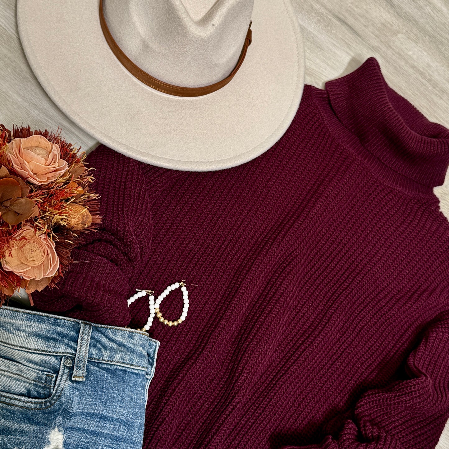 Turtle Neck Lightweight Knit sweater