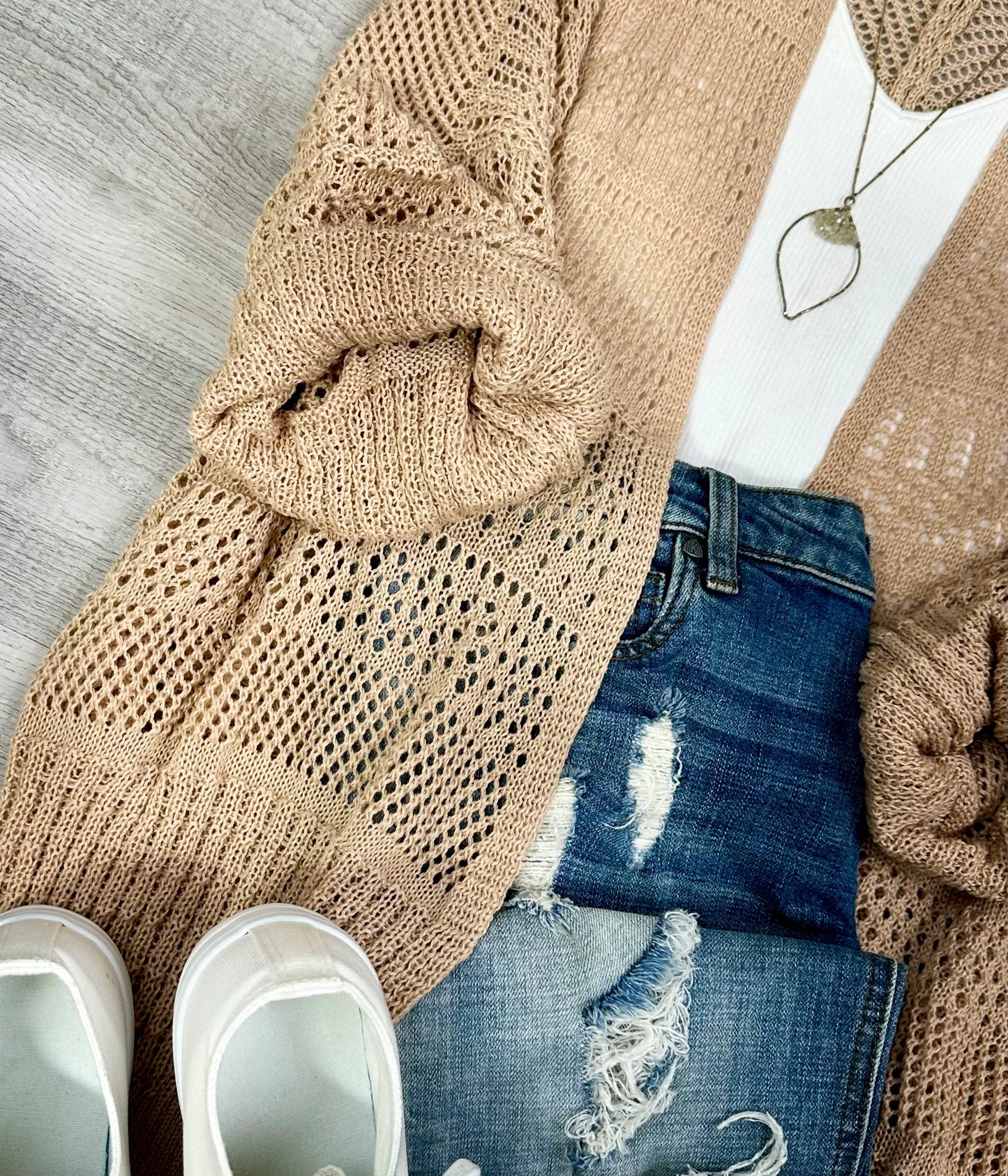 Crochet Netted Cardigan