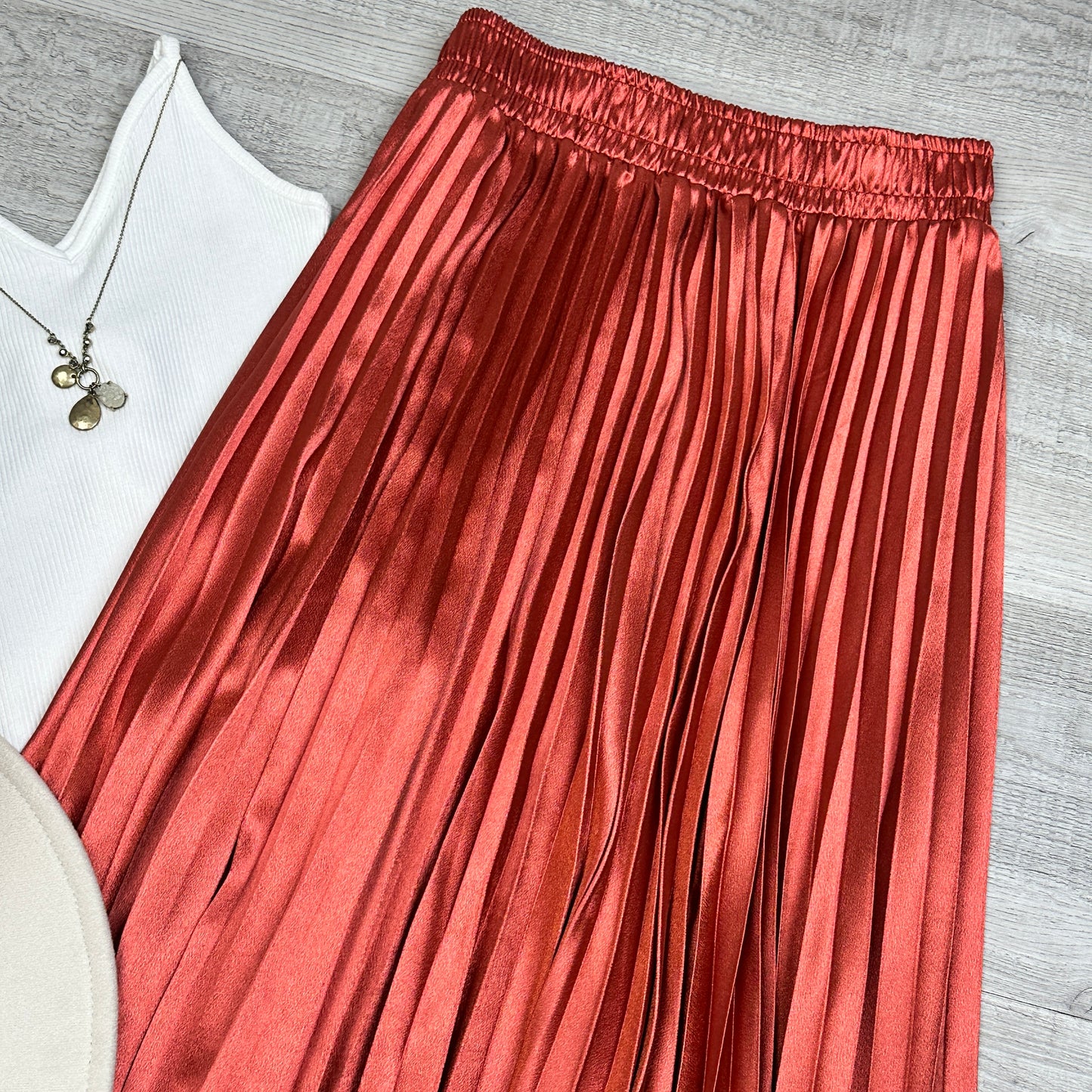Regina Metallic Midi Skirt