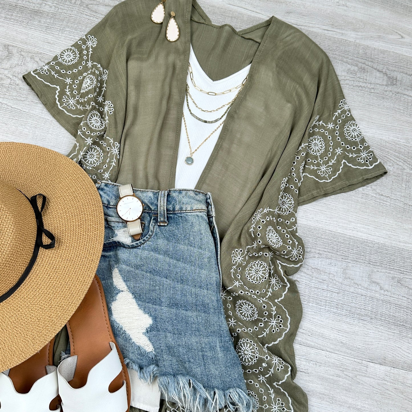 Eliana Embroidered Cardigan kimono