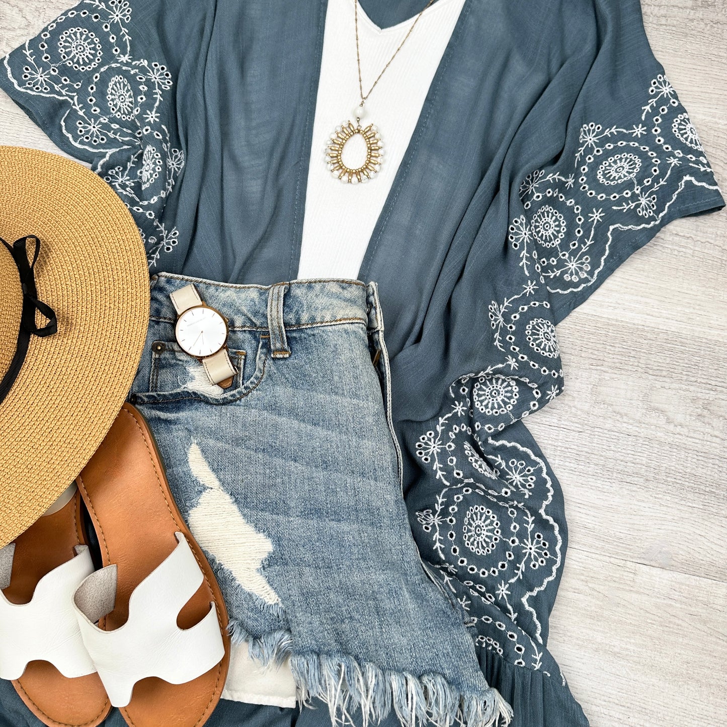 Eliana Embroidered Cardigan kimono