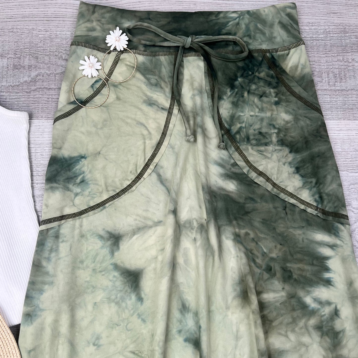 Luna Tie dye maxi skirt