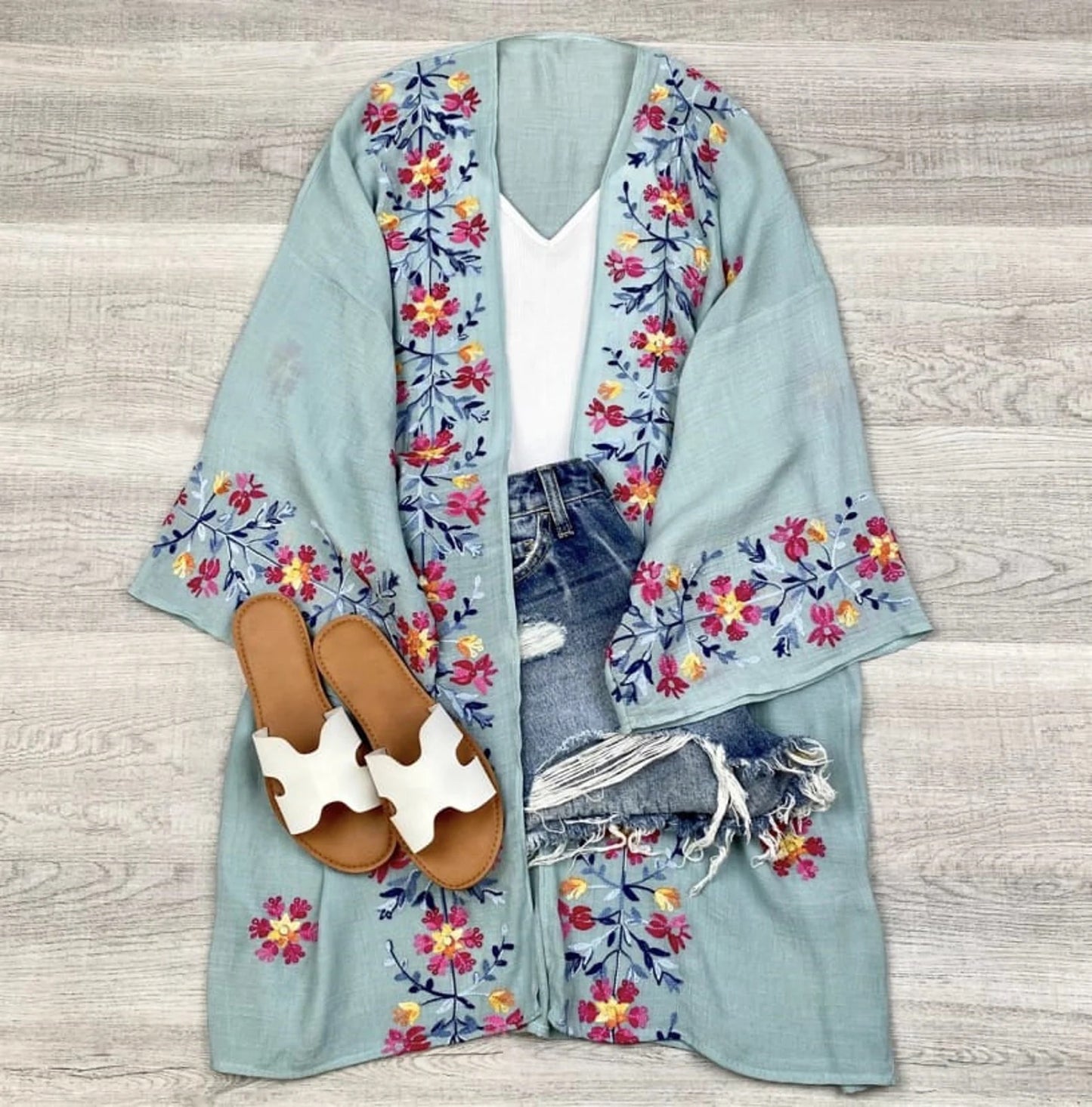 Elsa Flower Embroidered Cardigan