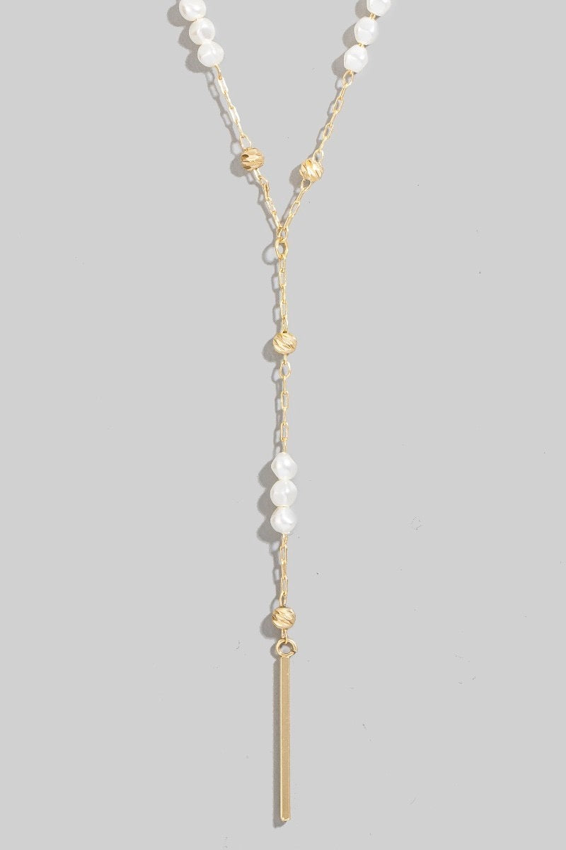 Dorothy Pearly Lariat Necklace