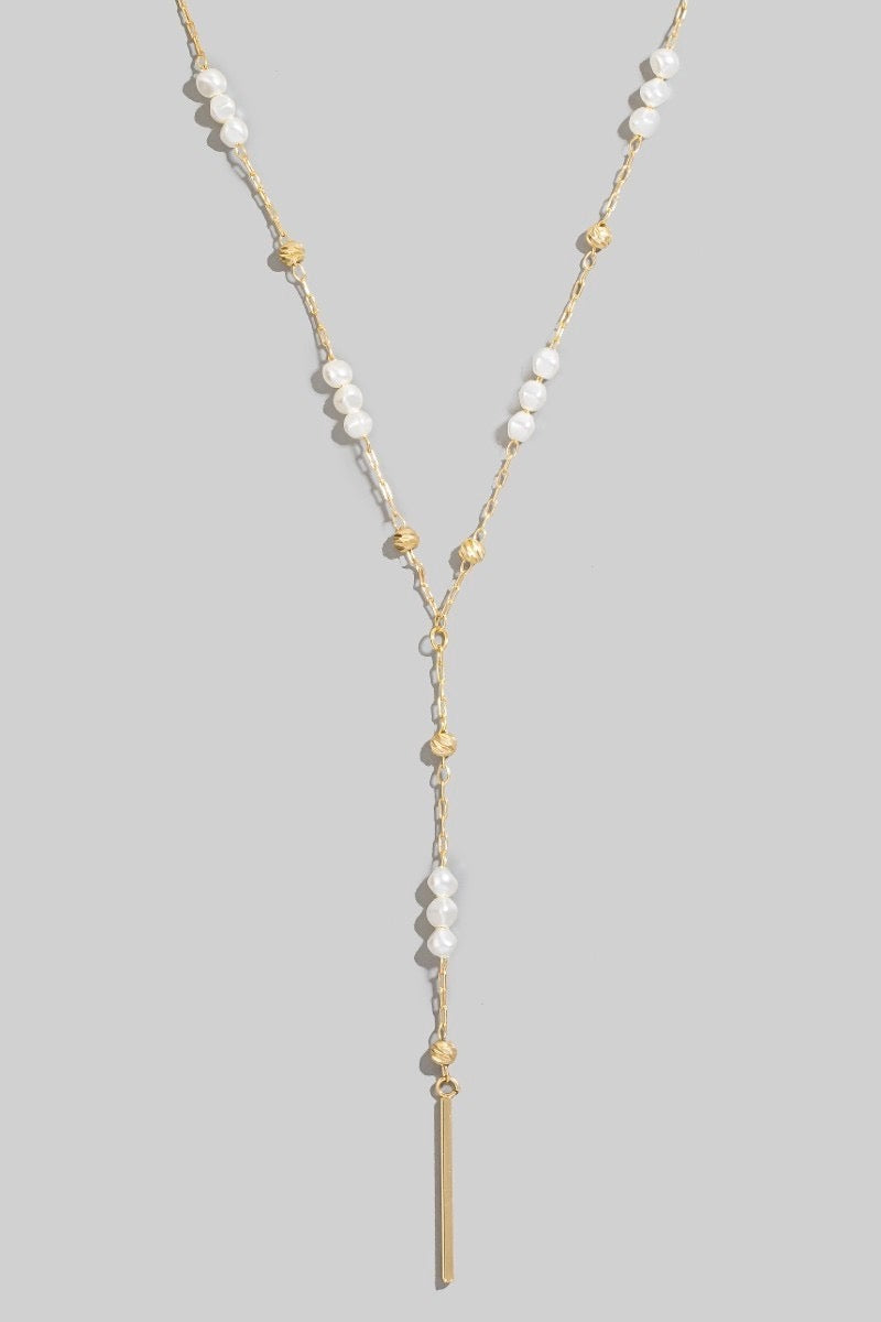 Dorothy Pearly Lariat Necklace