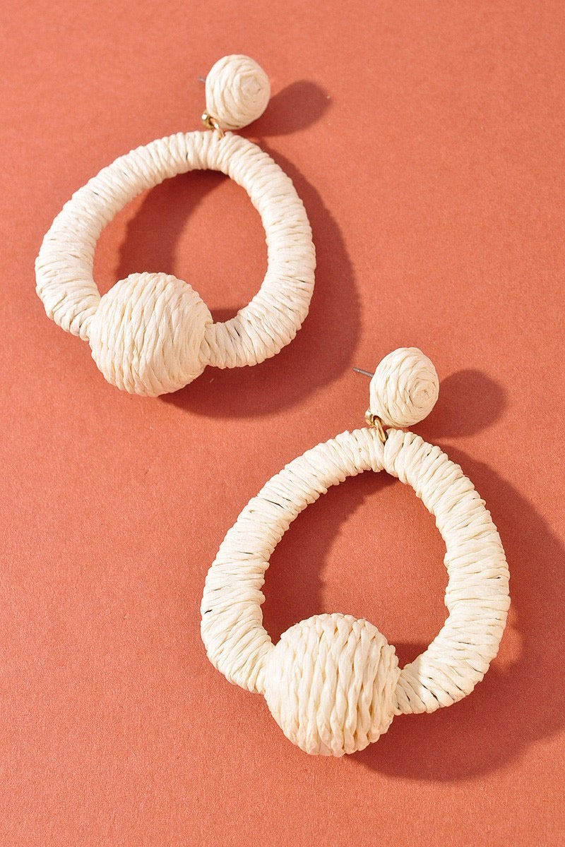 Raffia Teardrop Earring