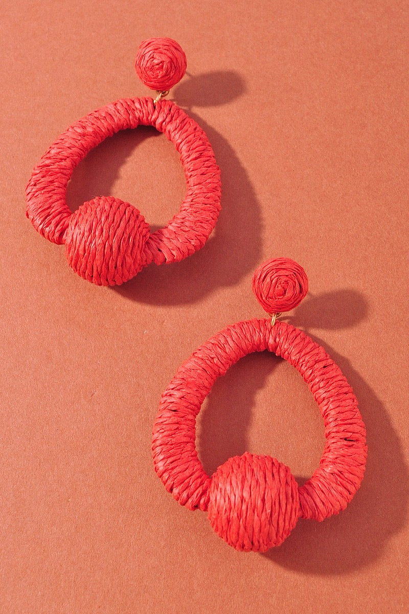 Raffia Teardrop Earring