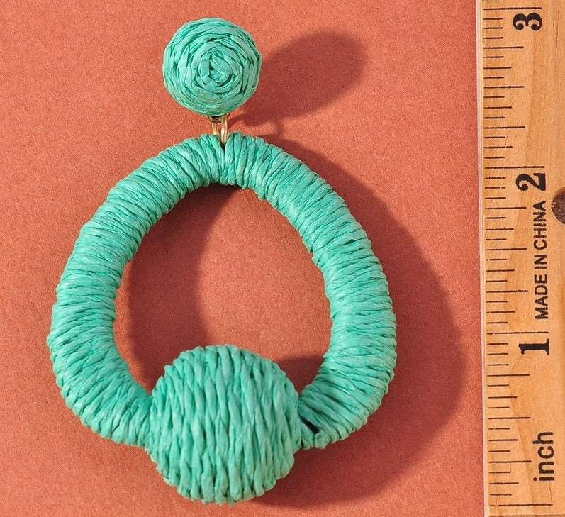 Raffia Teardrop Earring