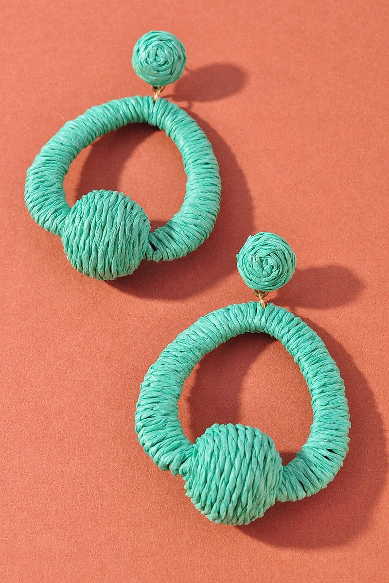 Raffia Teardrop Earring