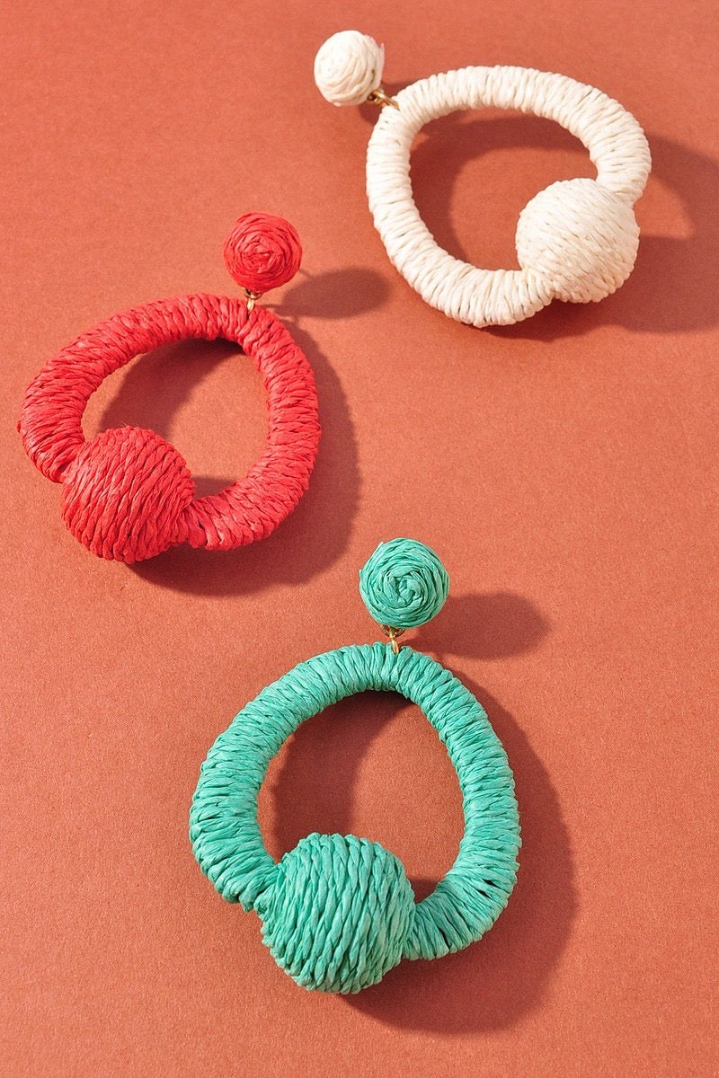 Raffia Teardrop Earring