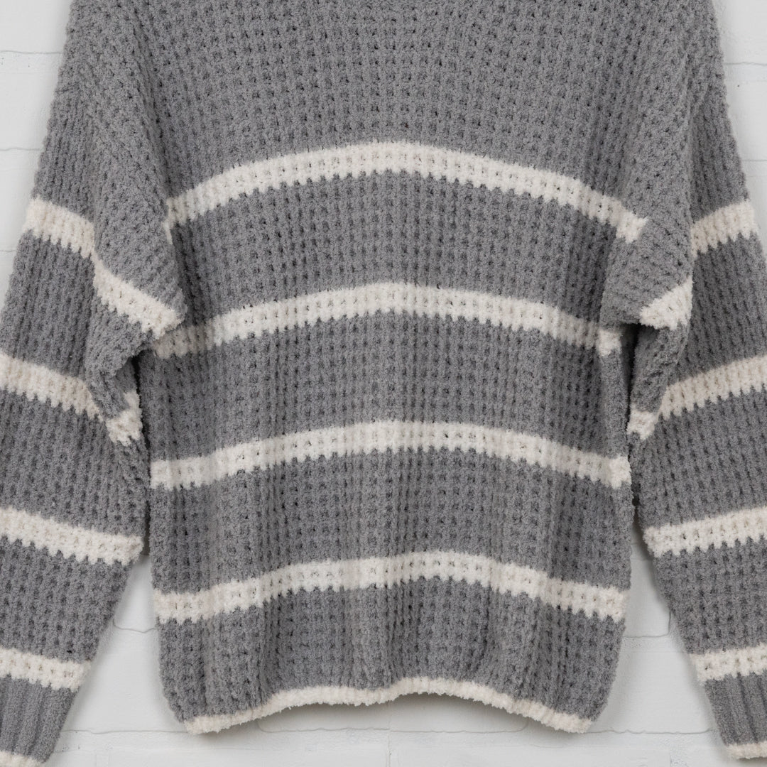 Brooke Striped Waffle Knit Sweater