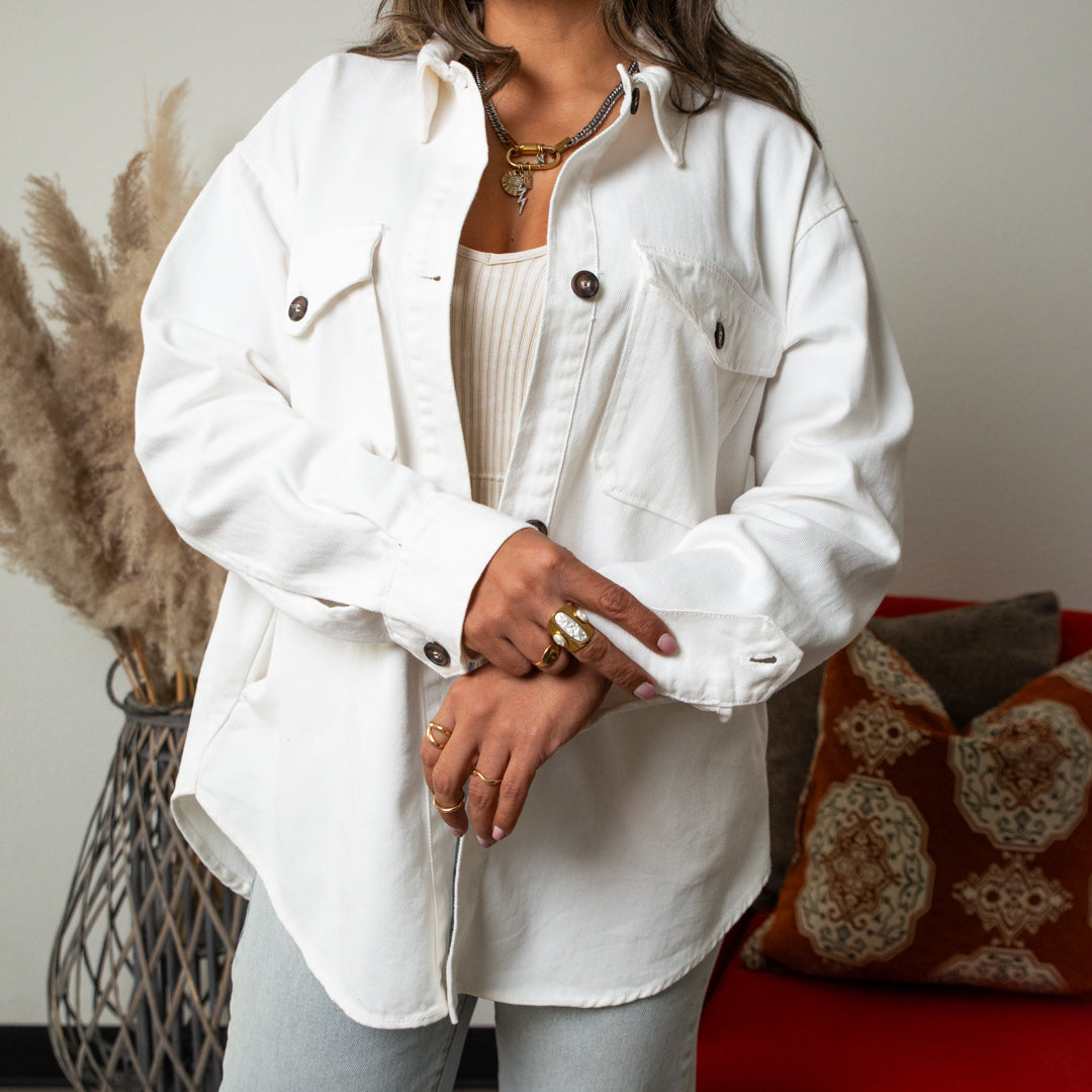 Kara Oversized Button Up Denim Jacket