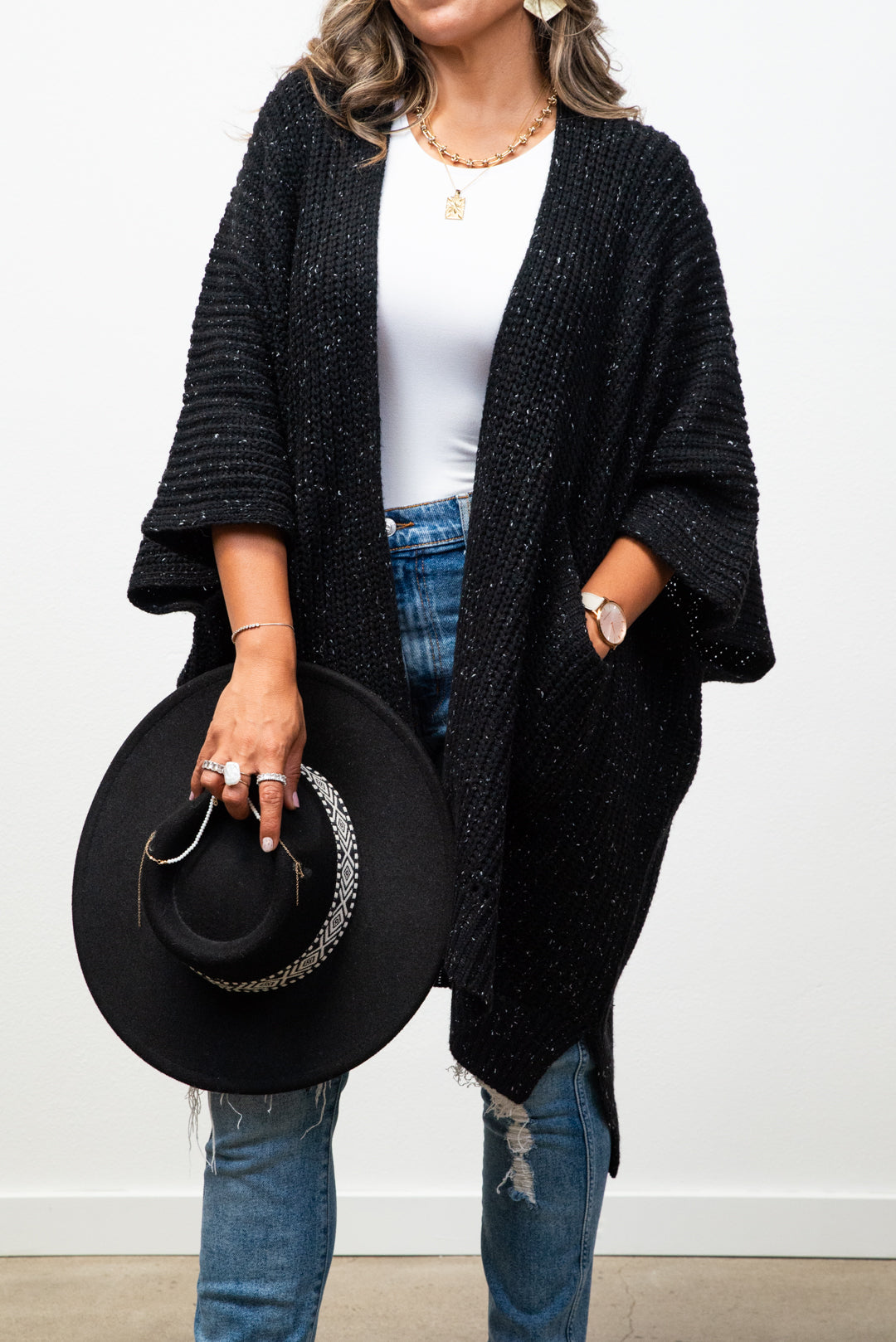 Jasmine Chunky Ribbed Knit Pocket Cardi