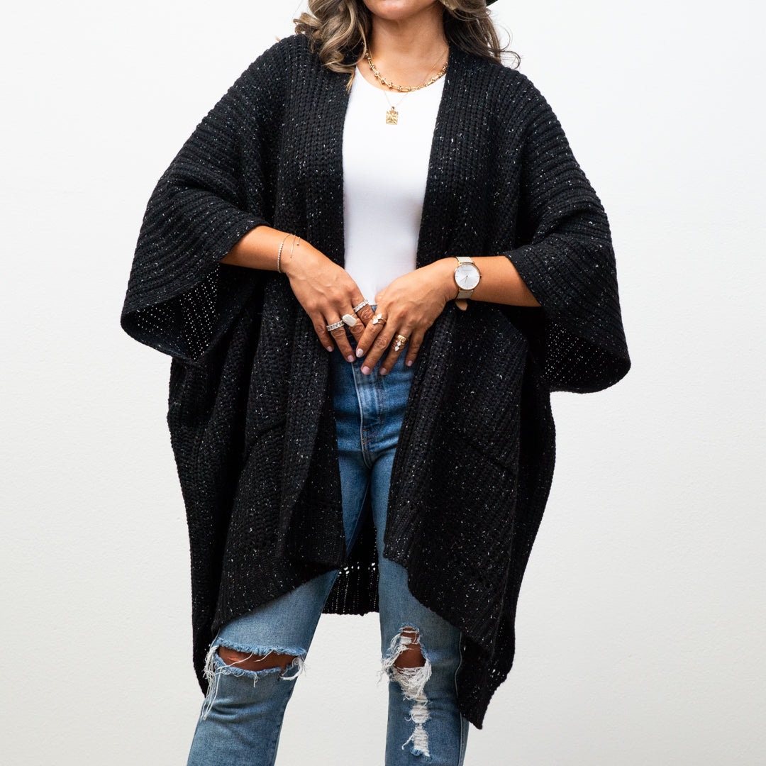Jasmine Chunky Ribbed Knit Pocket Cardi
