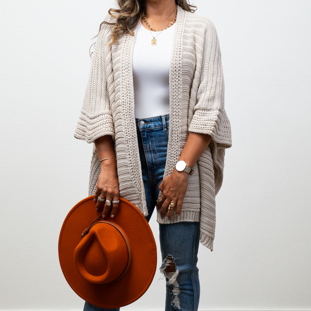 Emma Ribbed Knit Ruana