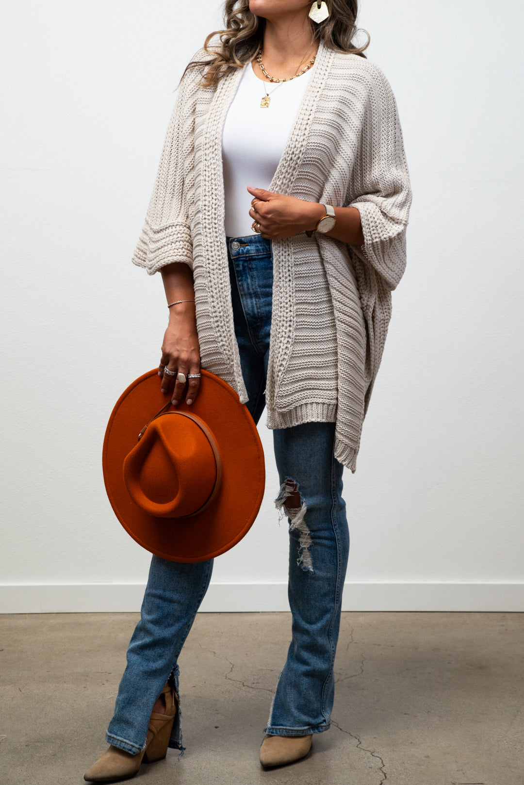 Emma Ribbed Knit Ruana