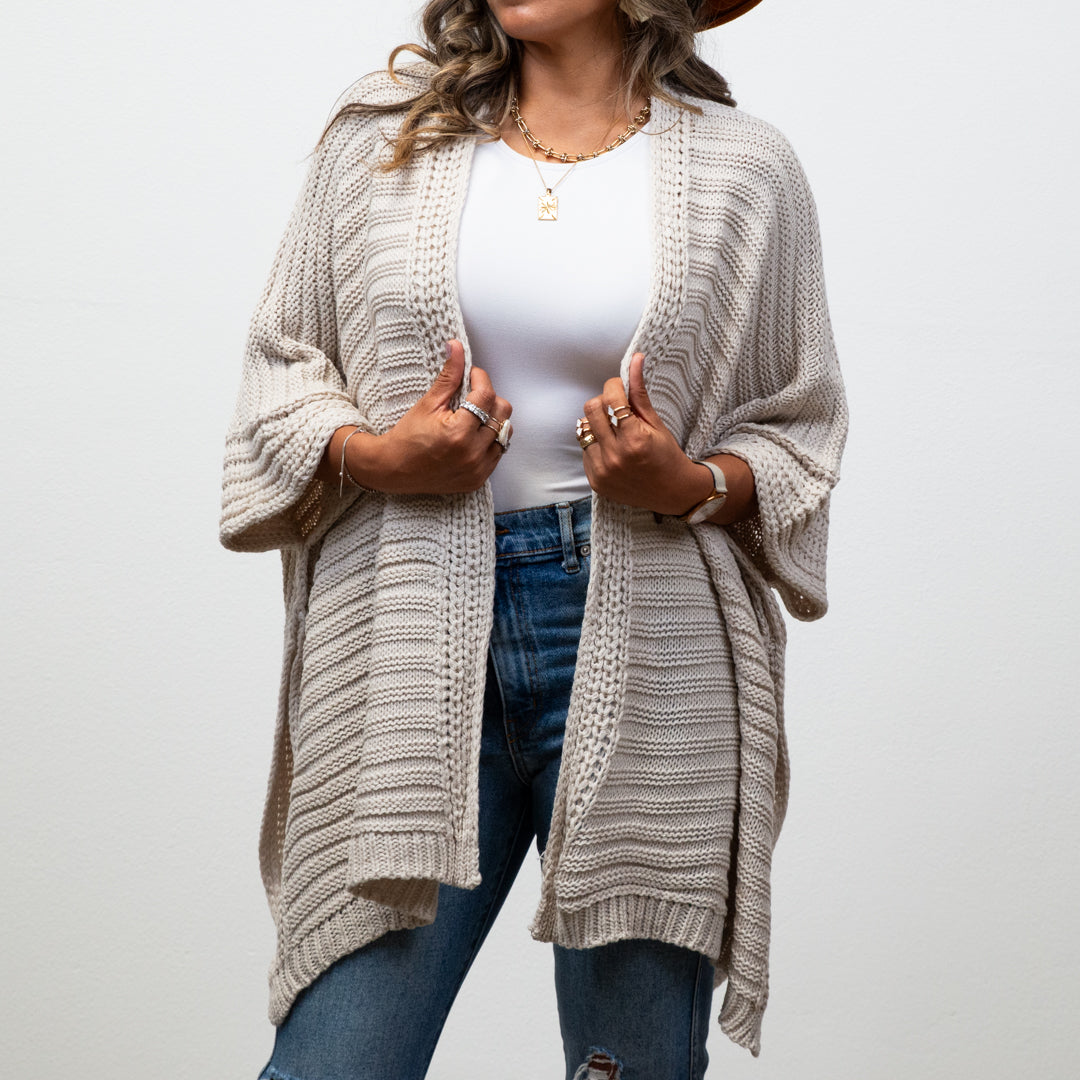 Emma Ribbed Knit Ruana