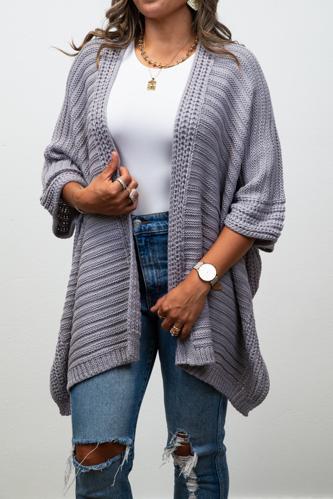 Emma Ribbed Knit Ruana