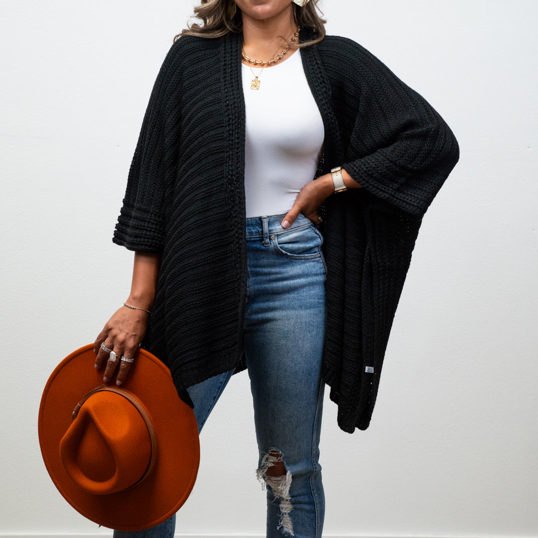 Emma Ribbed Knit Ruana