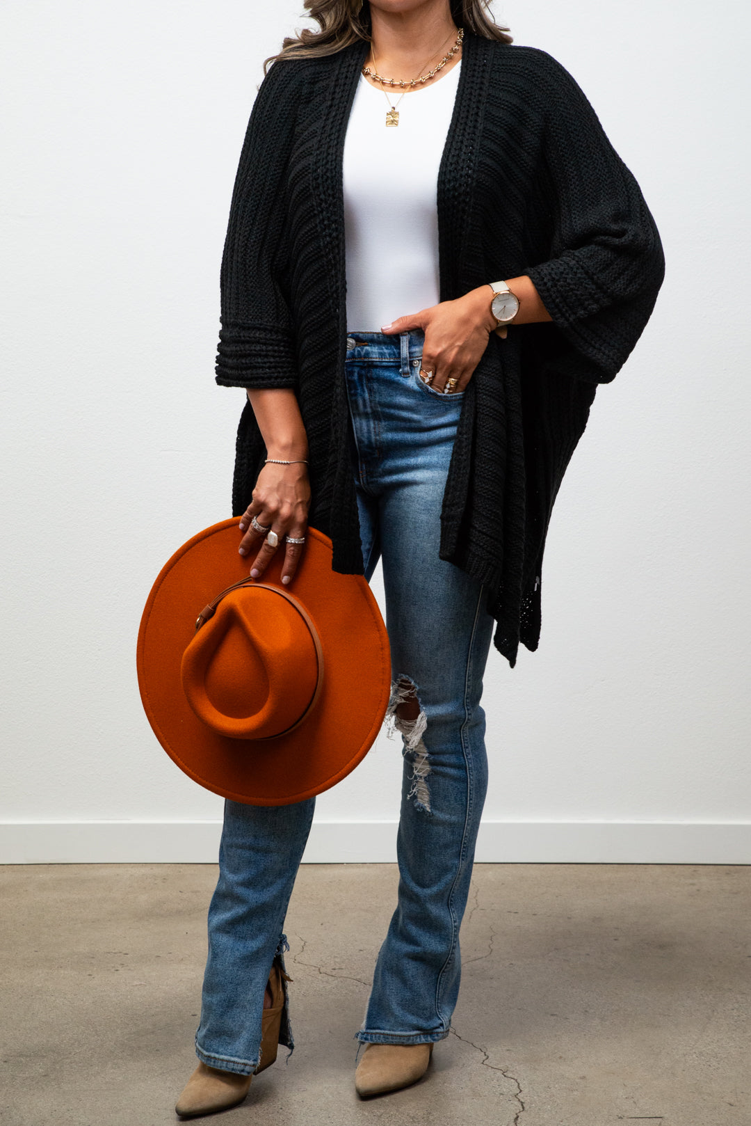 Emma Ribbed Knit Ruana