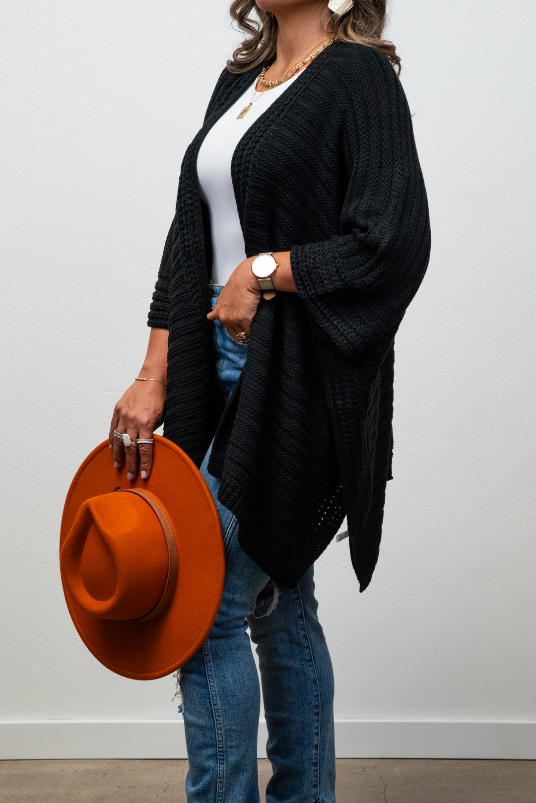 Emma Ribbed Knit Ruana