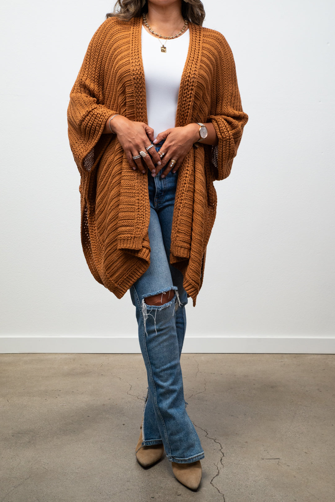 Emma Ribbed Knit Ruana