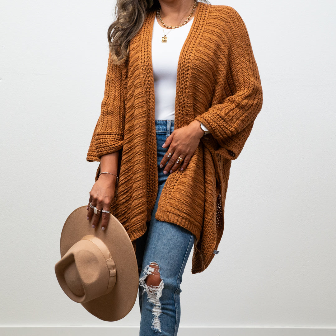 Emma Ribbed Knit Ruana