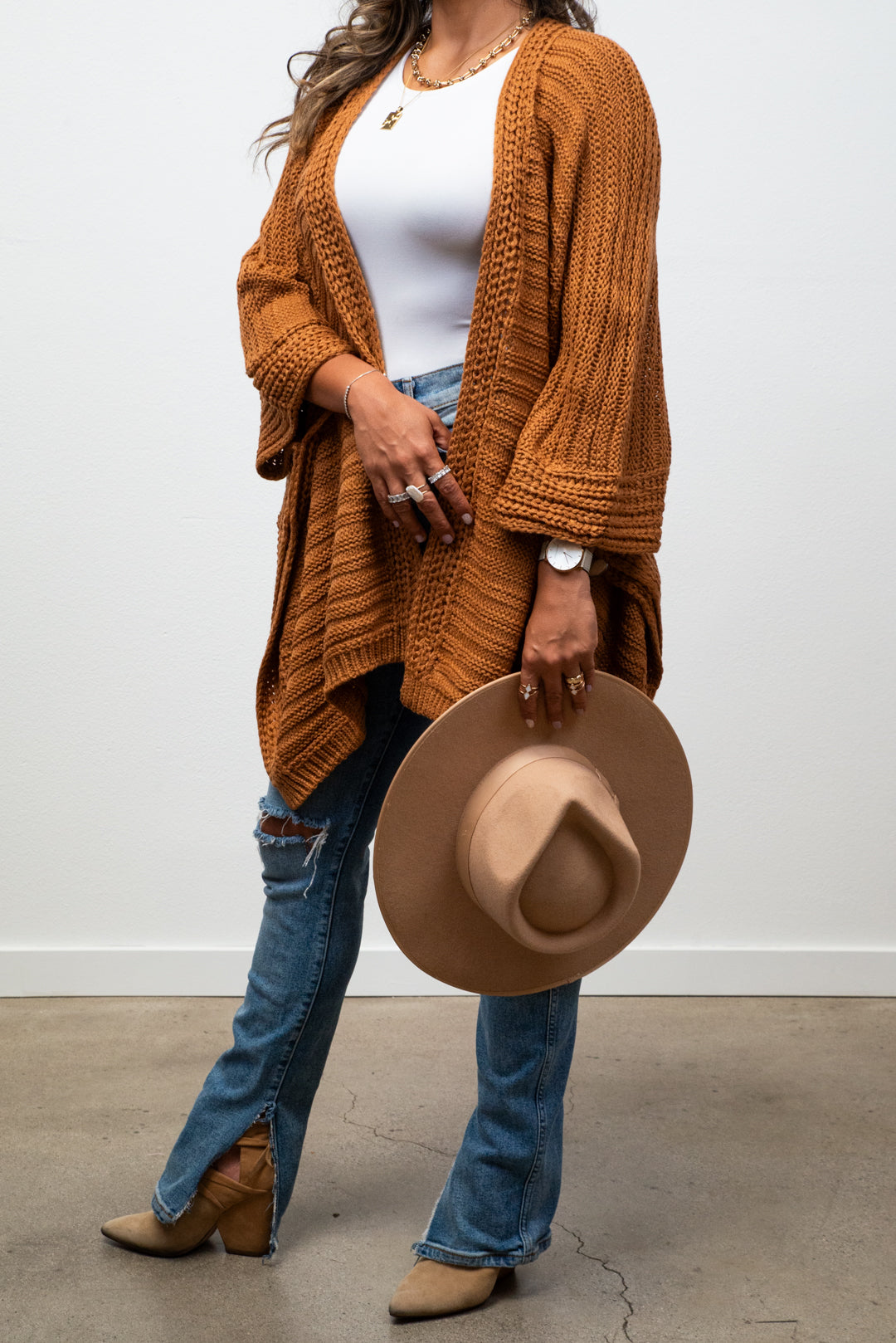 Emma Ribbed Knit Ruana