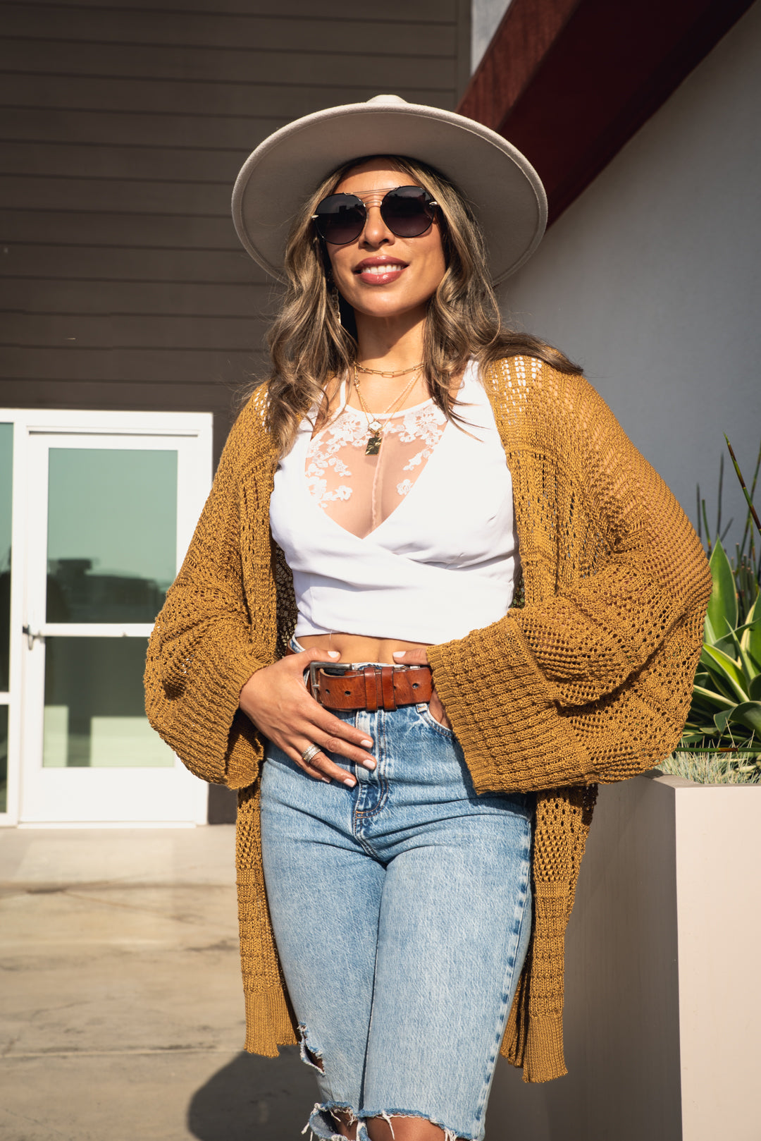 Crochet Netted Cardigan