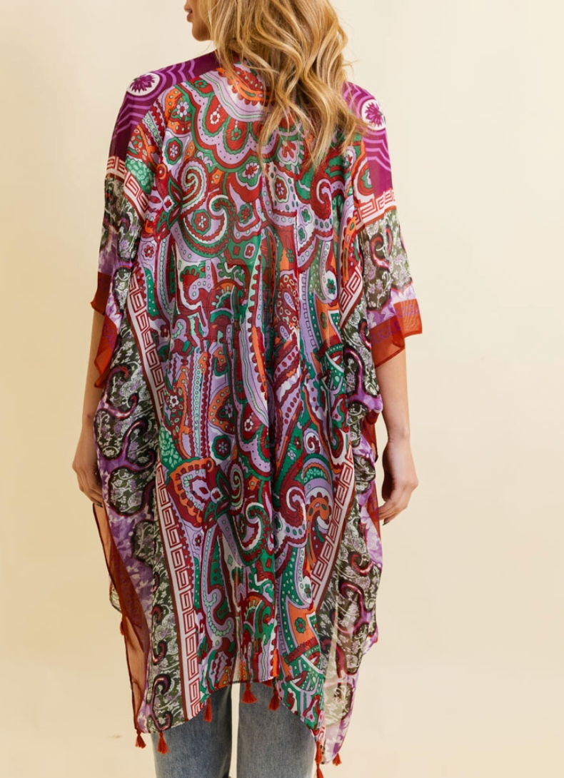 Paisley Print kimono