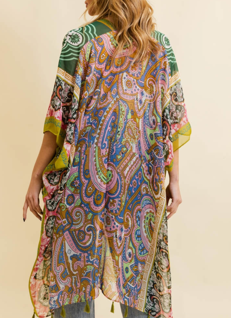 Paisley Print kimono