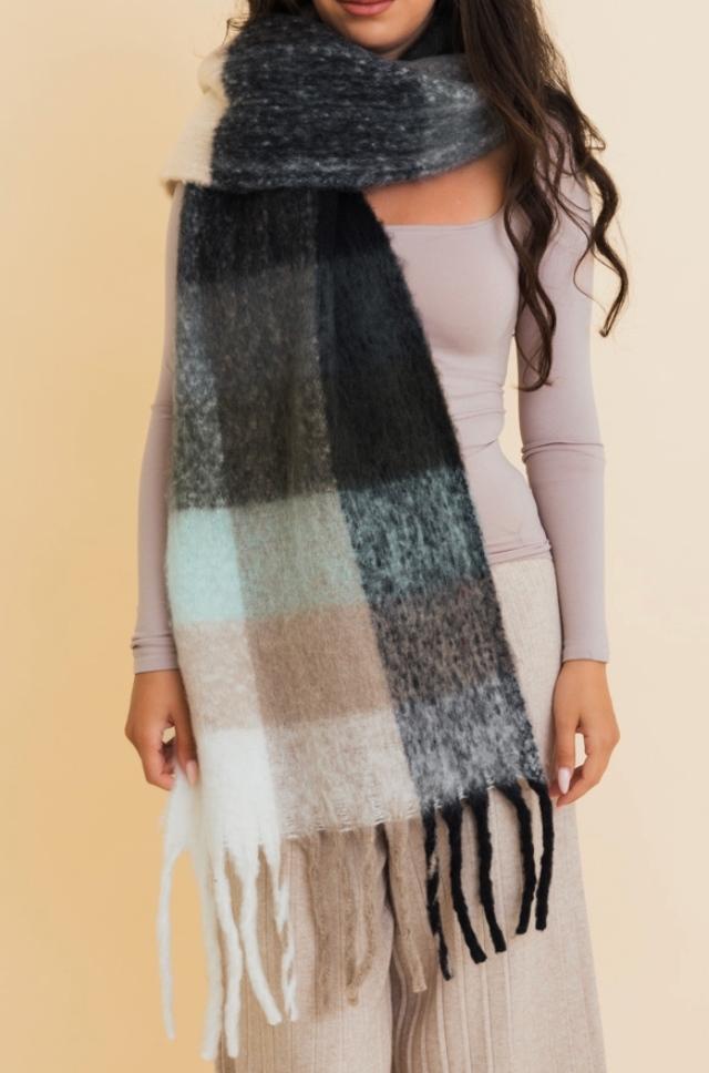 Alina Cozy Oversized Fringe Scarf