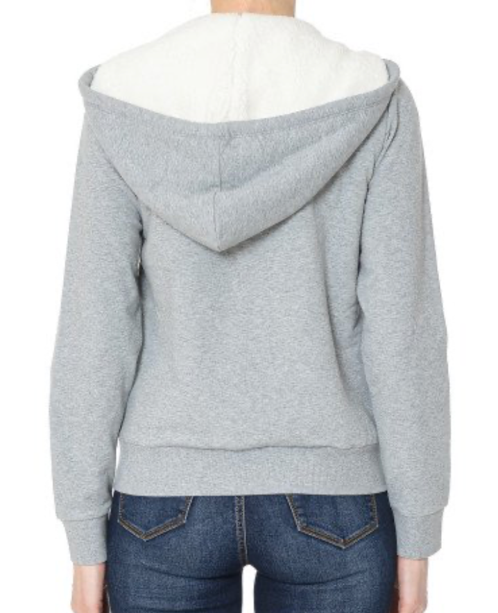Sherpa lined Zip-up Hoodie