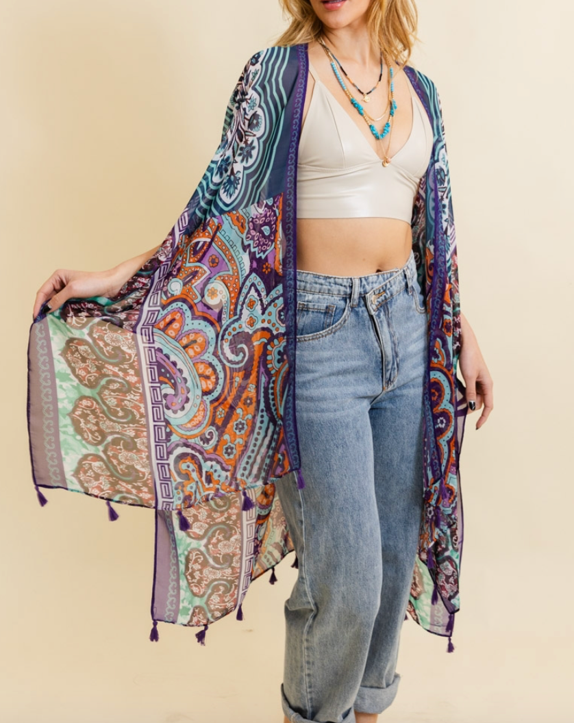 Paisley Print kimono